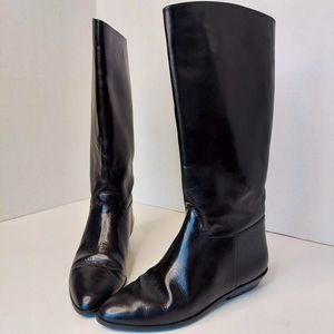 9 WEST Nine Vintage 80's Agnes Leather Pull On Riding Boot Sz 9
